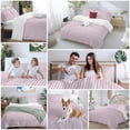 thumbnail image 6 of Purple Striped Bedding 3 Piece Duvet Cover Set Full Size, Modern Simple Farmhouse Beige Vintage Soft Microfiber Comforter Cover with Zipper Closure & Pillowcases, Wrinkle & FadeResistant Quilt Cover, 6 of 9