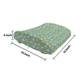 thumbnail image 5 of Pear Lumbar Pillow, Colorful Sketchy Drawn Whole Fruit and Slices Vegan Meal, Soft Back Cushion for Office Chairs with Adjustable Straps, 14" x 13", Teal Apricot, by Ambesonne, 5 of 7