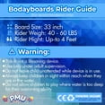 thumbnail image 2 of PMU 33 Inch Graphics Printed Bodyboard - Lightweight Wrist Leash Slick Bottom Boogie Board for Beach, Sea & Pool - Surfing Board for Kids, Teens & Adults, Waves conditions -Dino Graphics Pkg/1, 2 of 8