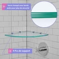thumbnail image 4 of Estante de esquina de vidrio para baño, estante de ducha de esquina de acero inoxidable de construcción de alta calidad montado en la pared, vidrio templado para organización del baño, 4 of 5
