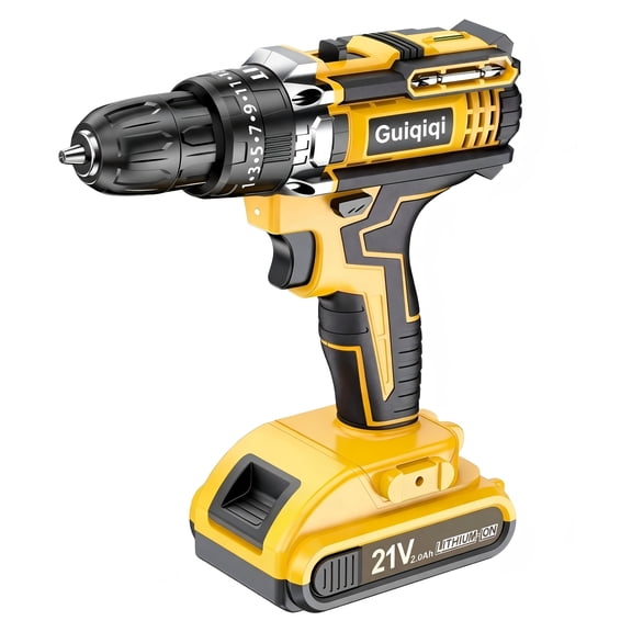 Guiqiqi 21V Brushed Cordless Drill Driver Bare鈥慣ool, 25 1 Torque Adjustment