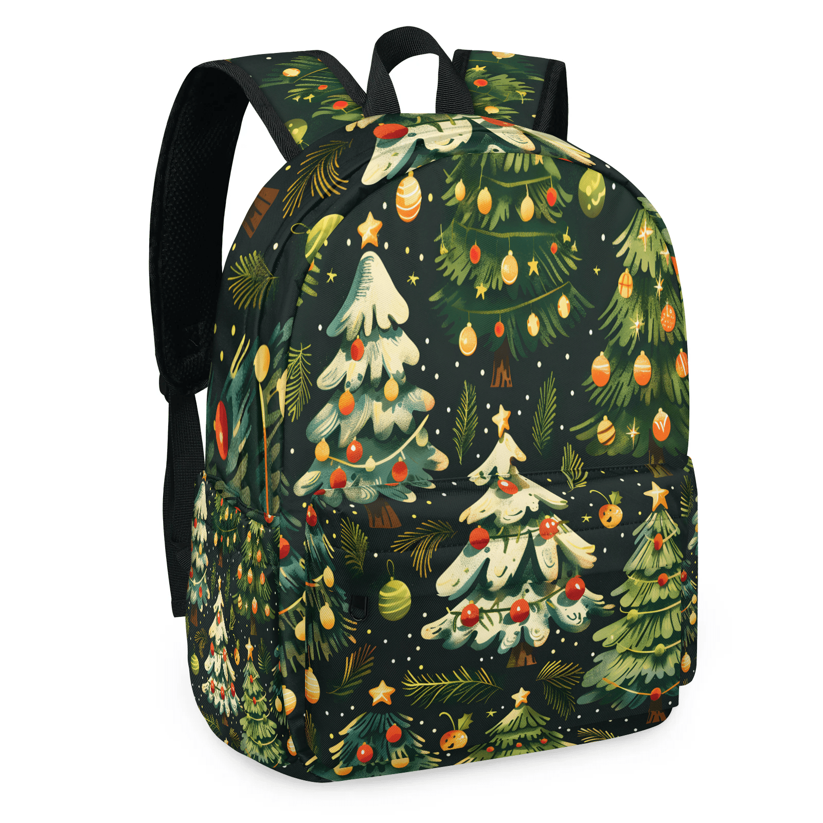 Herdesigns Merry Christmas Backpack for Men Women, Lightweight Laptop Backpack 16.3 Inch Christmas Tree Casual Daypack for Travel Work Commuter