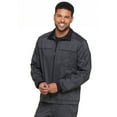 thumbnail image 7 of Dickies Advance Medical Scrubs Warm Up Jacket for Men Zip Front Moto DK315, L, Onyx Twist, 7 of 7