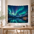 thumbnail image 5 of Framed Cute Animals with Nocturnal Display Aurora Borealis, Mystical Fantasy for Space Lovers, Galaxy Room Decor, Christmas Gift, Tapestry Wall Hanging for Bedroom and Dorm, 5 of 7