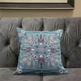 thumbnail image 4 of Amrita Sen Designs  26 x 26 in. Paisley Leaf Geo Duo Broadcloth Indoor & Outdoor Zippered Pillow - Grey & Pink, 4 of 4