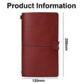 thumbnail image 2 of Travel Journal Notebook Vintage Retro Handmade Leather Lined Journal Refillable Note Book For Taking Notes - Burgundy, 2 of 5