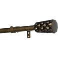 thumbnail image 2 of Urbanest Adjustable Single Curtain Rod Set Black With Gold Truss Finials – 3/4-Inch Diameter, With Ranaissance Gold Rod, 28–48 Inches, 2 of 2