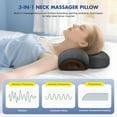 thumbnail image 4 of 3-in-1 Neck Massager Pillow with Heating and Cervical Traction - Deep Tissue Massage for Pain Relief, Ergonomic Shoulder Massage Pillow, Neck Hump Corrector Ideal Gift for Women and Men Corded, 4 of 6