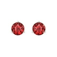 thumbnail image 3 of 2 Ct Round Cut Studs Red Natural Garnet 14K White Solid Solid Gold Everyday Dainty Earrings Screw Back, 3 of 7