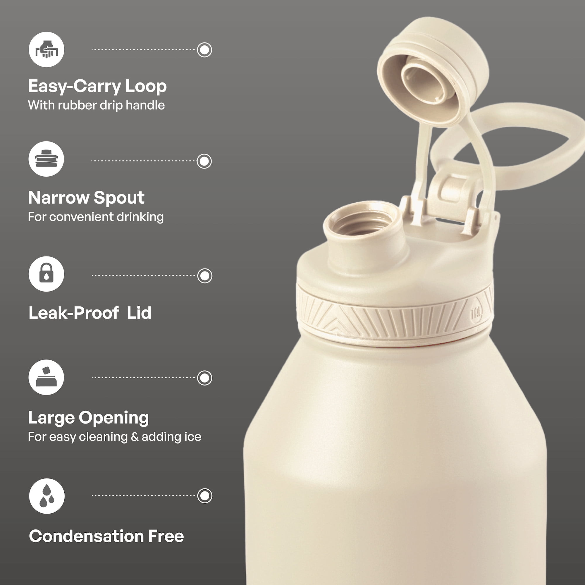 TAL 64oz Stainless Steel Ranger Pro Water Bottle, Cream