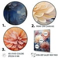 thumbnail image 3 of Designart "Subtle Beauty: Minimalistic White And Coral Mums" Chrysanthemums Floater Framed Canvas Art Print, 3 of 5