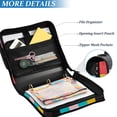 thumbnail image 3 of FORMRS Zipper Binder with Shoulder Strap 2-inch Ring 500 Sheet Capacity File Bag, Blue Checkered Pattern, 3 of 5