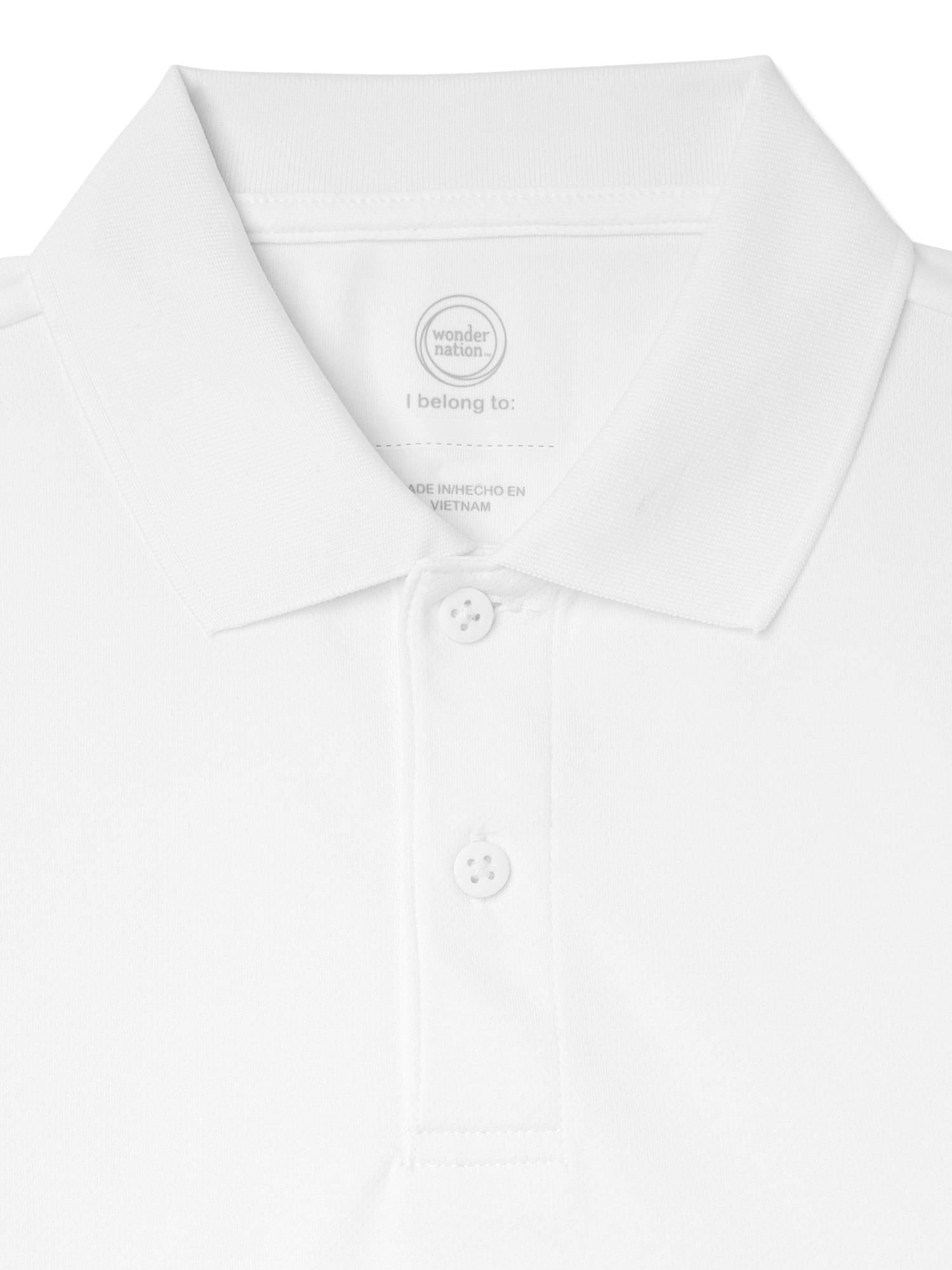Wonder Nation Boys School Uniform Short Sleeve Performance Polo Shirt, 2-Pack, Sizes 4-18 & Husky