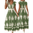 thumbnail image 2 of Summer Dresses for Women 2025 Casual Ruffle Sleeves Dress Sundresses Boho Beach Dresses Light Green L, 2 of 6