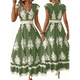 thumbnail image 2 of Vestidos de Verano para Mujer 2025, Informales, con Mangas con Volantes, Estilo Bohemio, para Playa, Color Verde , Talla XL, 2 of 6