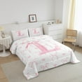 thumbnail image 4 of Erosebridal Girly Fairly Bedding Twin Comforter Set, Romantic Initial L Down Comforter, Kawaii Pink Bowknot, Reversible 2pcs, 4 of 8
