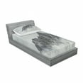 thumbnail image 3 of Mountain Bedding Set with Sheet & Covers, Landscape of Jade Dragon Mountain Atmosphere on Summit Natural Beauty Image, Printed Bedroom Decor 2 Shams, 4 Sizes, White Grey, by Ambesonne, 3 of 3