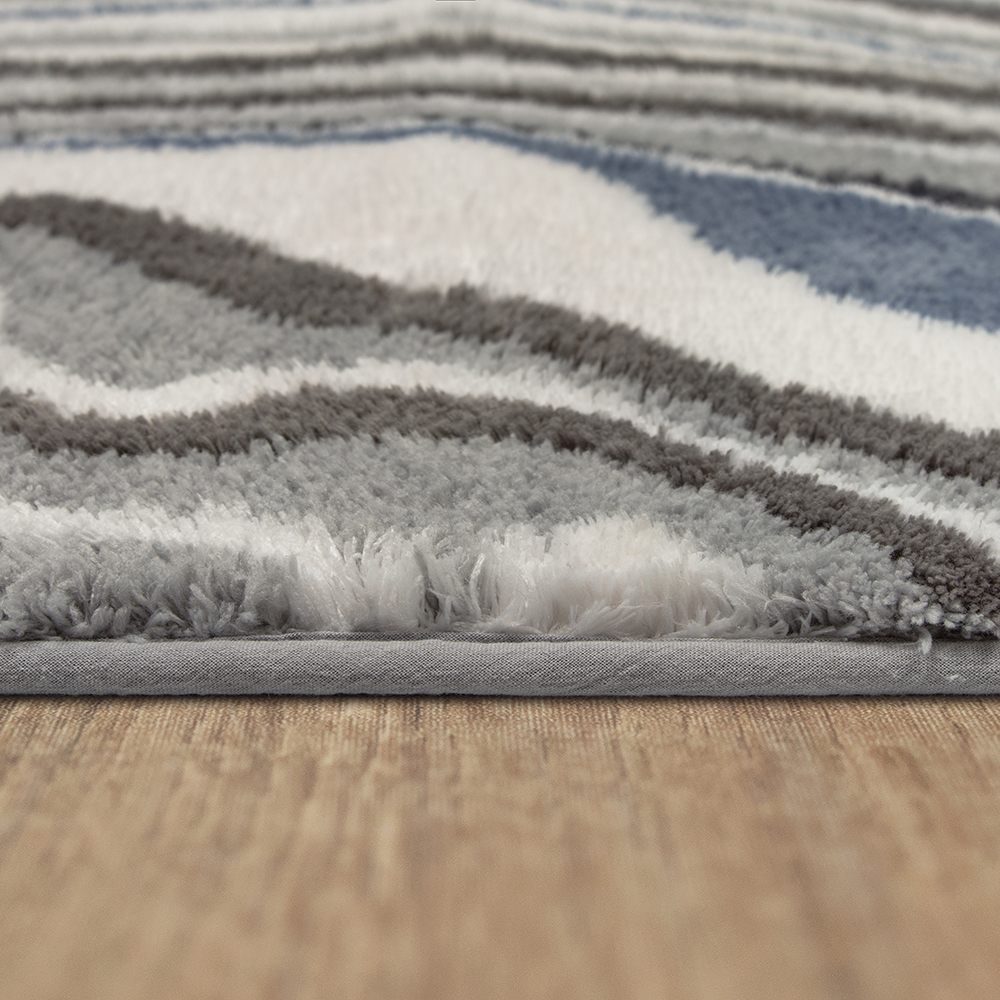 Serpentine Gray Marbled Super Soft Bath Rugs