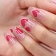 thumbnail image 3 of 24 Uñas Postizas YONGSHENG Puntas Largas de Bailarina Color Rojo Rosa, 3 of 3