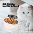 thumbnail image 5 of Piezas Cuencos para gatos Cuenco de alimentación para gatos con inclinación de 15° Cuenco de agua para gatos Cuenco de acero inoxidable Cuenco multifuncional para gatos 400ML+200ML, 5 of 5