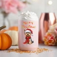 thumbnail image 4 of Merry Christmas Yorkshire Terrier Enjoys Woofmas Winter Xmas Holiday 16oz Glass Cup Mug Yorkie Dog Lover Gifts Glass Can - 02022, 4 of 5