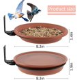 thumbnail image 3 of Paquete de 2 comederos para pájaros colgantes montados en la pared, cuenco de baño para pájaros y comedero para atraer pájaros salvajes, decoración de jardín, 3 of 4
