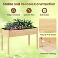 thumbnail image 6 of Costway Wooden Raised Vegetable Garden Bed Elevated Grow Vegetable Planter Natural, 6 of 10