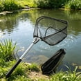 thumbnail image 6 of ZHZFKQ Fishing Landing Net with Telescopic Aluminum Handle Pole,Collapsible Nylon Mesh Minnow Fish Net for Saltwater & Freshwater,Portable Fishing Gear for Kids,Men,Women,Extends 21-75 Inches, 6 of 7