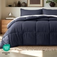 thumbnail image 6 of Bare Home Down Alternative Comforter Set - 3-Pieces - All Seasons - King, Midnight Blue, 6 of 10