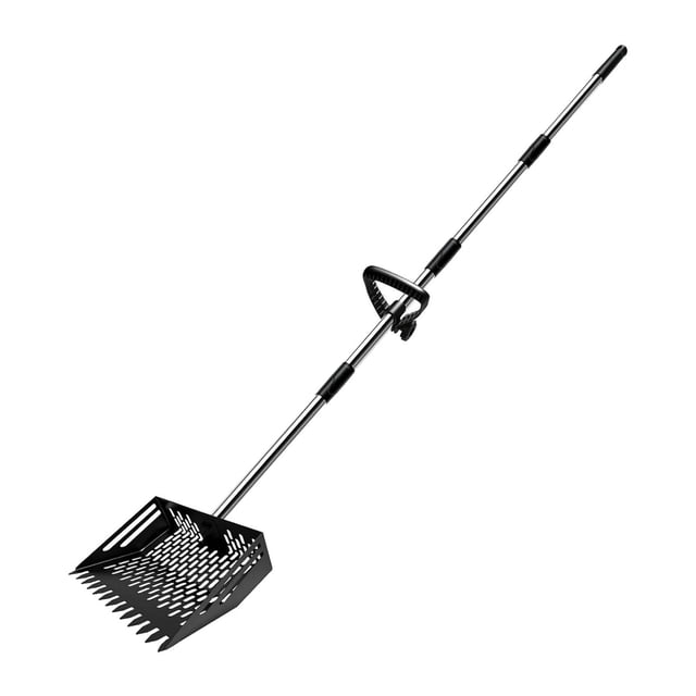 Bunblic Chicken Poop Scooper and Rake with Handle Professional Easy to Use for Sand Pet Waste Cleaning Practical Chicken Manure Scoop