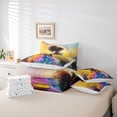 thumbnail image 5 of Manfei Kawaii Black Princess Twin Bedding Sets 7-Piece for Teen, Fashion Oil Printing Bedding Comforter Set, Dreamy Stars Rainbow Reversible Sheet Sets, Super Cozy Room Decor, 5 of 7
