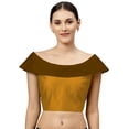 thumbnail image 1 of eloria Women's Blouse Boat Neck Filler Multicolor Sleeveless Top Color: Brown & Gold | Size: 32, 1 of 5