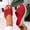 Red, variant on Breathable Knit Platform Wedge Slides, Lightweight Non-slip Summer Sandals, Comfortable Open Toe Espadrille Shoes for Women Black 36