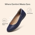 thumbnail image 3 of Bailarinas DREAM PAIRS para mujer, color azul marino, punta redonda, talla 6, 3 of 7