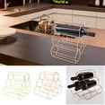 thumbnail image 6 of Geometric Iron 6-Bottle Freestanding Wine Rack, Hexagon Metal Storage Stand for Kitchen or Bar Display - Handcrafted Wrought Iron and Sturdy Construction, 6 of 6