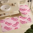 thumbnail image 6 of Christmas African Violet Flower 4 Pcs Shower Curtain Sets with Rugs Include Waterproof Shower Curtain Non-Slip Rug Toilet Lid Cover Bath Mat Violet Watercolor Painting Colorful Wildflowers, 6 of 8