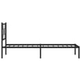 thumbnail image 6 of Pemberly Row 39.4 x 78.7 Powder-Coated Steel Bed Frame in Black, 6 of 10