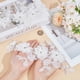 thumbnail image 3 of 2 piezas de 2 estilos de apliques de bordado floral 3D con espejo blanco, apliques de encaje con lentejuelas, parches vintage florales con cuentas de diamantes de imitación para coser, 3 of 9