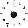 thumbnail image 2 of "Large Frameless DIY Wall Clock Mirror Sticker - 12-Hour Stainless Steel Silent Clock, Self-Adhesive Home Office Decor for Walls, Doors, Tiles, 100cm Diameter, Includes EVA Foam Letters & Numbers", 2 of 9