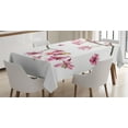 thumbnail image 1 of Ambesonne Spring Tablecloth Rectangular Table Cover, Watercolor Art Flower, 60"x84", Pink Green, 1 of 3