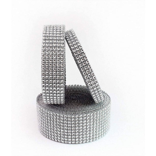 Rollos de cinta brillante de Rhiestone acrílico, 3 uds., para pasteles de boda, decoraciones artesanales Diy