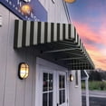 thumbnail image 5 of Awntech 8.38 Ft New Yorker Fixed Awning Canopy with Rigid Valance (100.5in x 31in x 24in), Black/White Stripe, 5 of 5