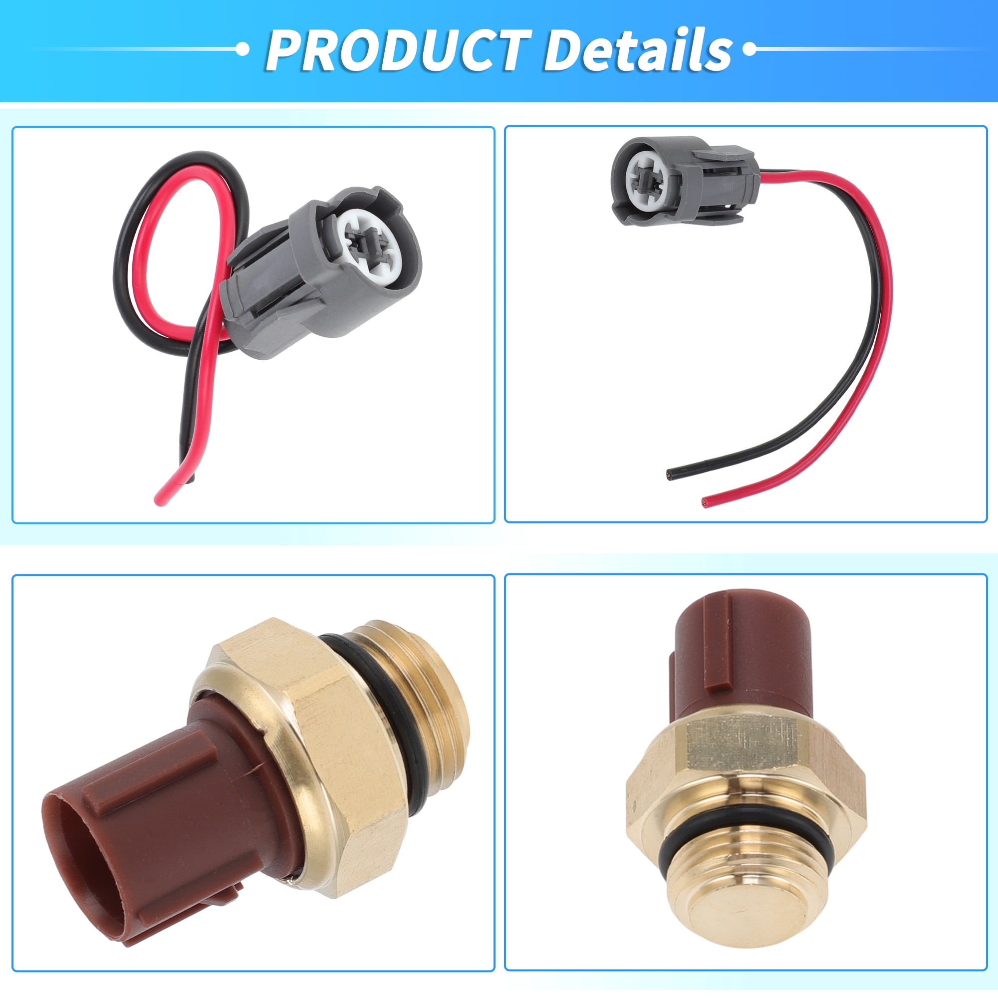 Unique Bargains Coolant Temperature Sensor Connector Pigtail for Honda Accord and CR-V