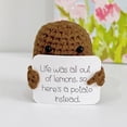 thumbnail image 1 of Muñeca De Tejer De Lana Linda Y Divertida Bonito juguete de patata cosido a mano con tarjeta positiva, regalos de buena suerte para niños y adultos, 1 of 5