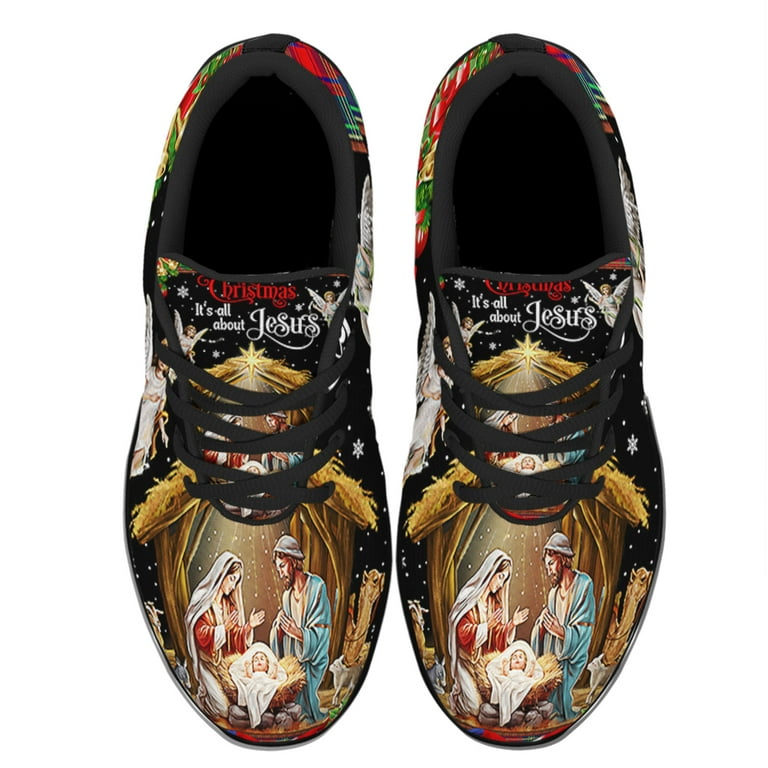 ChriStas It's All About Jesus Nativity of Jesus Holy Family Shoes