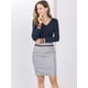 thumbnail image 3 of INSPIRE CHIC Suéter De Punto Cuello En V Con Volantes Pu?os Arcoíris Ajustado Para Mujer Azul Marino L, 3 of 6