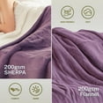 thumbnail image 3 of Heat Blanket \uDx\uD Throw Soft Flannel & Sherpa Reversible Electric Blanket with Heat Settings Timer Setting and Hours Auto-Shut Off, 3 of 7