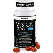 MacuHealth Vision Edge Pro Eye Supplement for Athletes - Essential Carotenoids for Eyes, Formula with Lutein, Zeaxanthin, and Meso-Zeaxanthin, Eye Supplements Omega 3 - 90 Softgels, 3 Month Supply