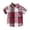 Red, variant on LPKRT Boys Short Sleeve Shirt Classic Fit Plaid Pattern Print Button Down Shirt Modest Comfortable Summer Collared Tees Red 9-12 Months