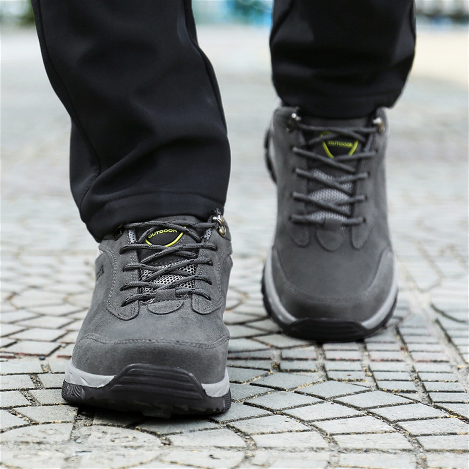 Dakaela Men's Waterproof Hiking Shoes Lightweight Comfortable Anti Slip Outdoor Walking Work Sneakers